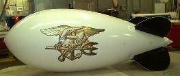 Advertising Blimp with NAVY SEAL Trident logo